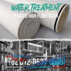 d hfcp pleated high flow cartridge filter water treatment power plant pltu  large