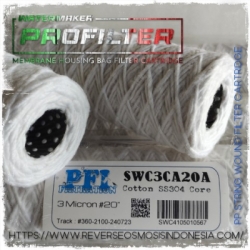 d swc string wound cartridge filter benang cotton ss304 core  large